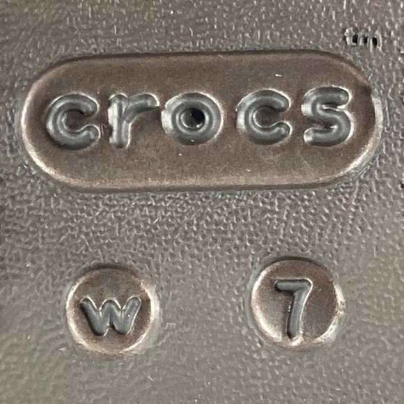 Crocs ColorBlock Slingback Flats 200032 Croslite Slip On Peep Toe Brown Women 7 - Picture 10 of 10